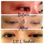 LVL lashes before and after