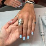 Blue polka