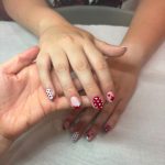 Pink and red mani